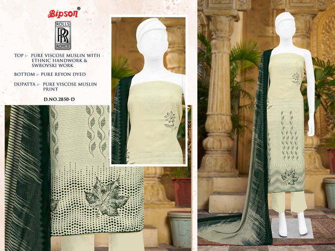 Rolls Royce 2850 By Bipson Viscose Muslin Dress Material Wholesale Price In Surat